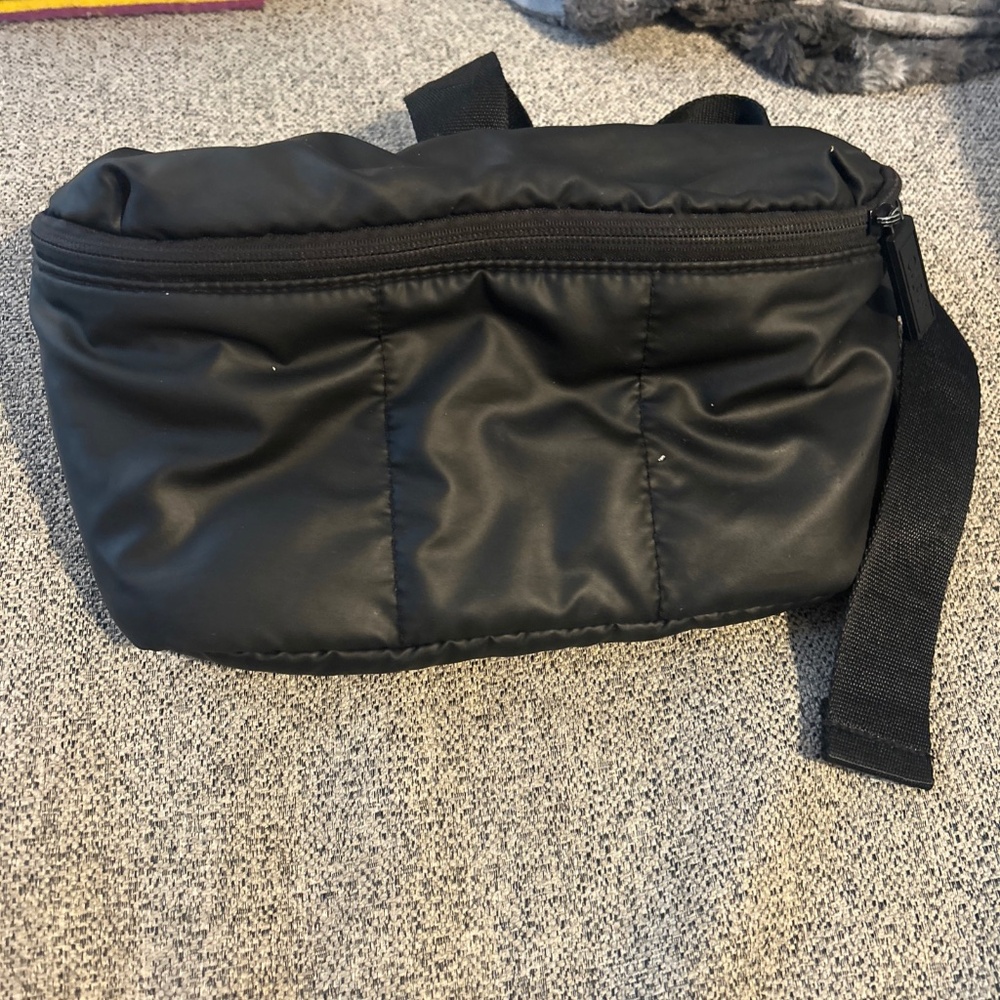 CALPAK Luka Belt Bag Black  Quilted Travel Fanny Pack